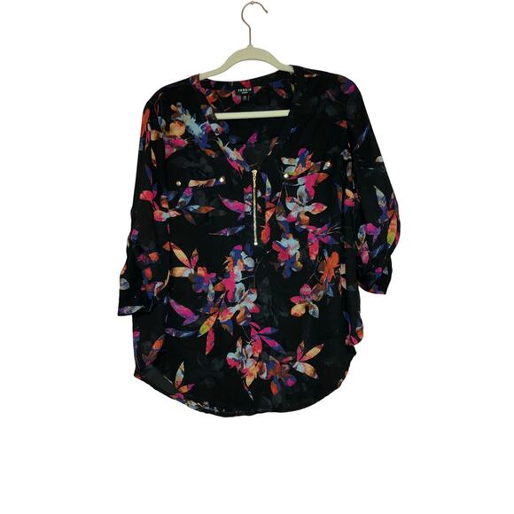 Torrid Harper abstract floral blouse size 00 (Medium) - Picture 1 of 8